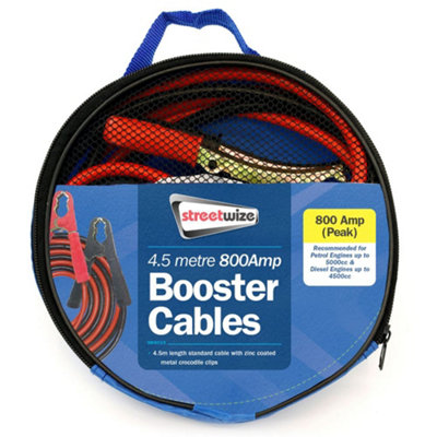 Car Van 4.5m 800 Amp Battery Start Booster Cable Jump Leads