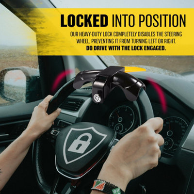Car Van Security Rotary Steering Wheel Lock For Vehicle Steel Keys Safety Hand Brake Steel Vehicle Secure Strong Durable