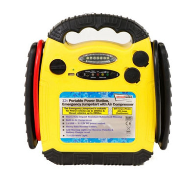 Car Vehicle 900A 12V Portable Power Pack, Emergency Jumpstart with Air Compressor