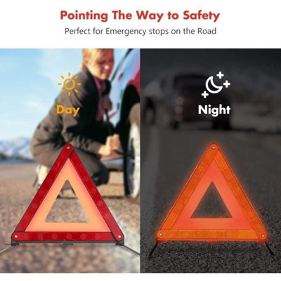 Car Warning Triangles Safe Parking Sign Triangle Reflective with Red ...
