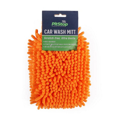 Car Wash Mitt 260mm(h) x 160mm(d) two color:orange/black - 3