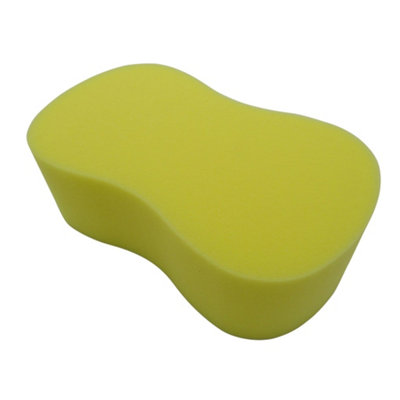 Car Wash Sponge Yellow X1 (Cleaning Waxing Window Valet Jumbo)
