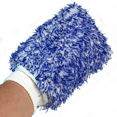 Car Washing Glove Microfiber Sponge Clean Dust Scrub Polish Glove