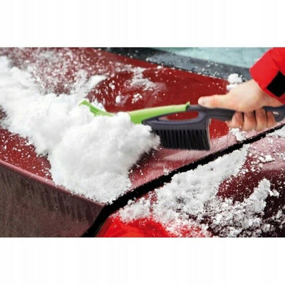 Car Windscreen 2-1n-1 Ice Scraper and Snow Brush Long Reach Handle De-Icer ABS