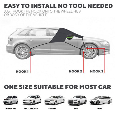 Heavy-Duty 600D Oxford Fabric Windshield Cover For Winter