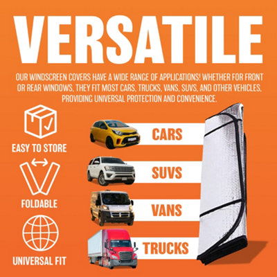 Car Windscreen Front Visor Heat Cover Foldable Uv Reflective Sunshade Universal - 5