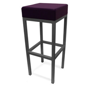 Cara Brushed Square Stool Fixed Height Frame 3 Colours