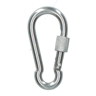 Carabiner Carbine Hook with Screw Gate 6mm MARINE GRADE Stainless Steel