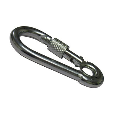 Carabiner Clip Snap Hook Eyelet & Screw Nut 14MM (Zinc Plated Carbine Spring Loaded Karabina) - 5