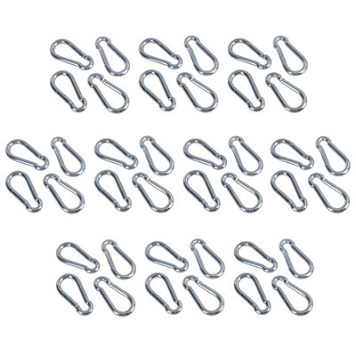 Carabiner Hook Clip Snap Hook Spring Loaded 10mm x 100mm 250kg Capacity 40pc