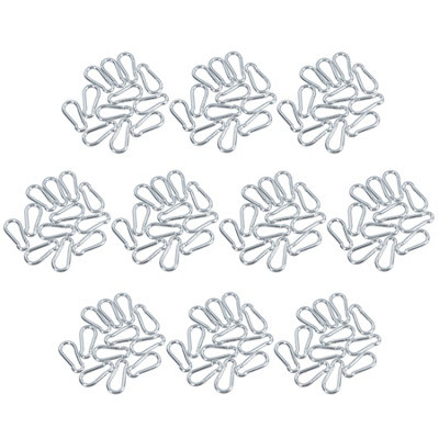 Carabiner Hook Clip Snap Hook Spring Loaded 5mm x 50mm 50kg Capacity 120pc