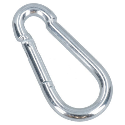 Carabiner Hook Clip Snap Hook Spring Loaded 5mm x 50mm 50kg Capacity 48pc
