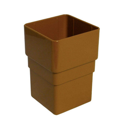 Caramel Square 65mm Downpipe Straight Connector, Freeflow Rain Water Systems