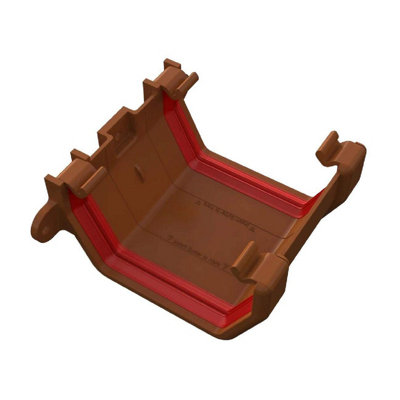 Caramel Square Gutter Union Joint, Freeflow 114mm Rain Water Systems