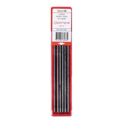 Caran D'Ache Technograph 6077.450 - 3 Mine In Grafite HB, Diametro 2 Mm, Per Matite Fixpencil, Custodia Pratica - 4