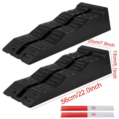 Caravan Levelling Ramp Set Heavy Duty Motorhome 4.5 Tonnes Black 2 Pack