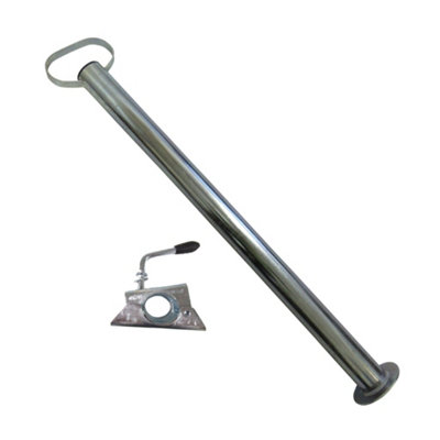 Ejoyous Trailer Jockey Wheel Clamp 48mm, Caravan Split Clamp Galvanized Iron Prop Jockey Wheel Clamp Split Clamp Heavy Duty Trailer Towing Drawbar Propstand Trailer Accessories - View #3