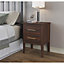 Carbini 2 Drawer Brown Bedside Table