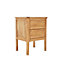 Carbini 2 Drawer Waxed Bedside Table