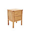 Carbini 2 Drawer Waxed Bedside Table