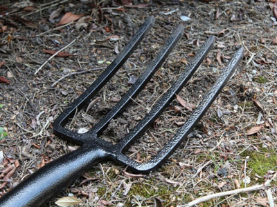 Carbon Steel Garden Border Fork Tool - Green
