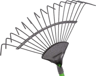 Carbon Steel Gardening 16 Teeth Prong - Green