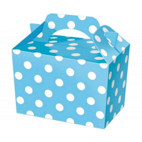 Cardboard Spotted Gift Boxes (Pack of 10) Blue/White (One Size)