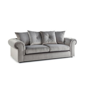 Cardone 3 Seater Plush Velvet Sofa
