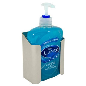 Carex bottle holder for 1 x 500 ml Carex soap bottle. Rust proof stainless steel and wall mounted to save counter space.