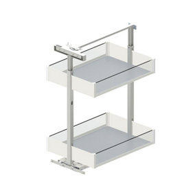 Cargo Mini Base - MAXIMA PURO - kitchen, storage solution - white with colorless glass, 300mm