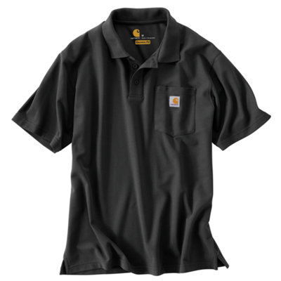 Carhartt K570 Loose Fit Midweight Pocket Polo Shirt Black M | DIY at B&Q