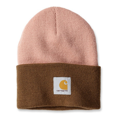 Carhartt Knit Cuffed Two-Tone Beanie Cameo Brown