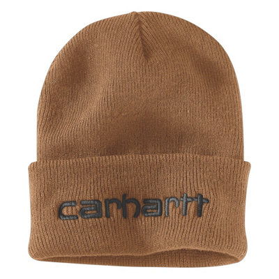 Carhartt Knit Insulated Logo Graphic Cuffed Beanie Carhartt Brown