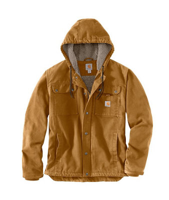 Carhartt Men's Relaxed Fit Sherpa Lined Utility Jacket Washed Duck XL