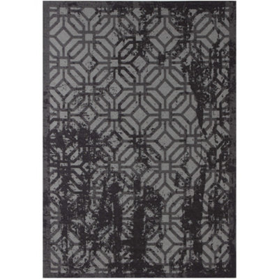 Carina Collection Modern Washable Rugs in Black  6930B