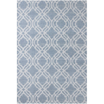 Carina Collection Modern Washable Rugs in Blue  6903
