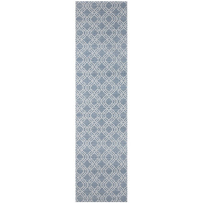 Carina Collection Modern Washable Rugs in Blue  6903