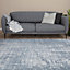 Carina Collection Modern Washable Rugs in Blue  6923