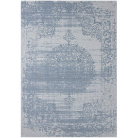 Carina Collection Modern Washable Rugs in Blue  6945