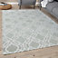 Carina Collection Modern Washable Rugs in Green  6900G