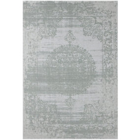 Carina Collection Modern Washable Rugs in Green  6944