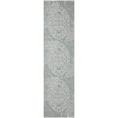 Carina Collection Modern Washable Rugs in Green  6961