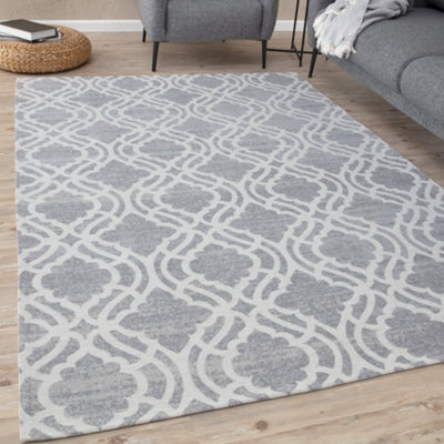 Carina Collection Modern Washable Rugs in Grey  6901G