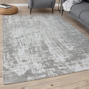 Carina Collection Modern Washable Rugs in Grey  6921G