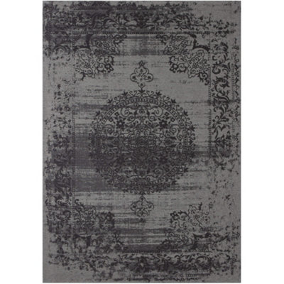 Carina Collection Modern Washable Rugs in Grey  6942