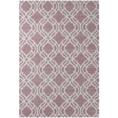 Carina Collection Modern Washable Rugs in Pink  6902P