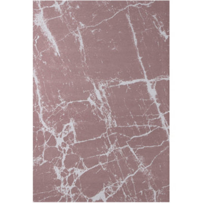 Carina Collection Modern Washable Rugs in Pink  6956