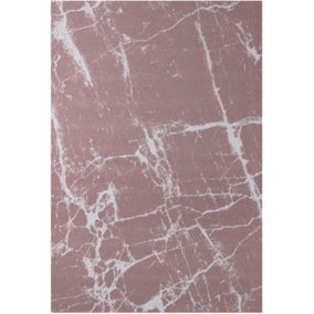 Carina Collection Modern Washable Rugs in Pink  6956