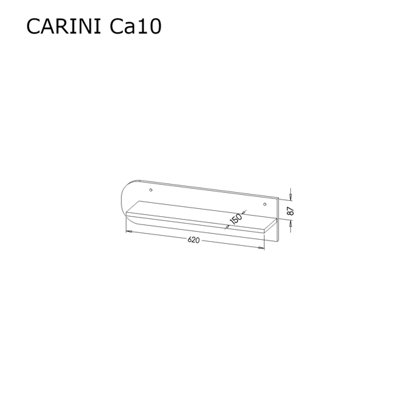 Carini Contemporary Wall Shelf in Grey & Oak Nash - W700mm x H190mm x D170mm