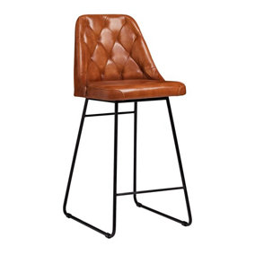 Carlant Bar Stool in Bruciato Leather